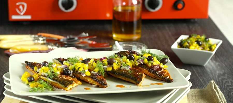 Maquereaux grillés à l'orientale