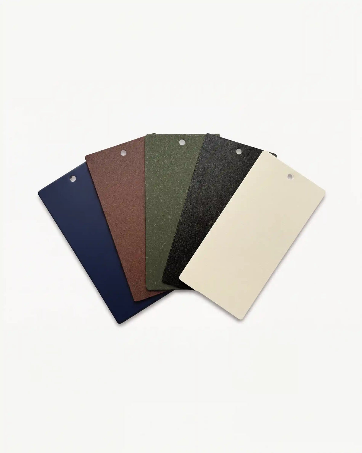 PILOTIS color samples displayed in a fan, various shades
