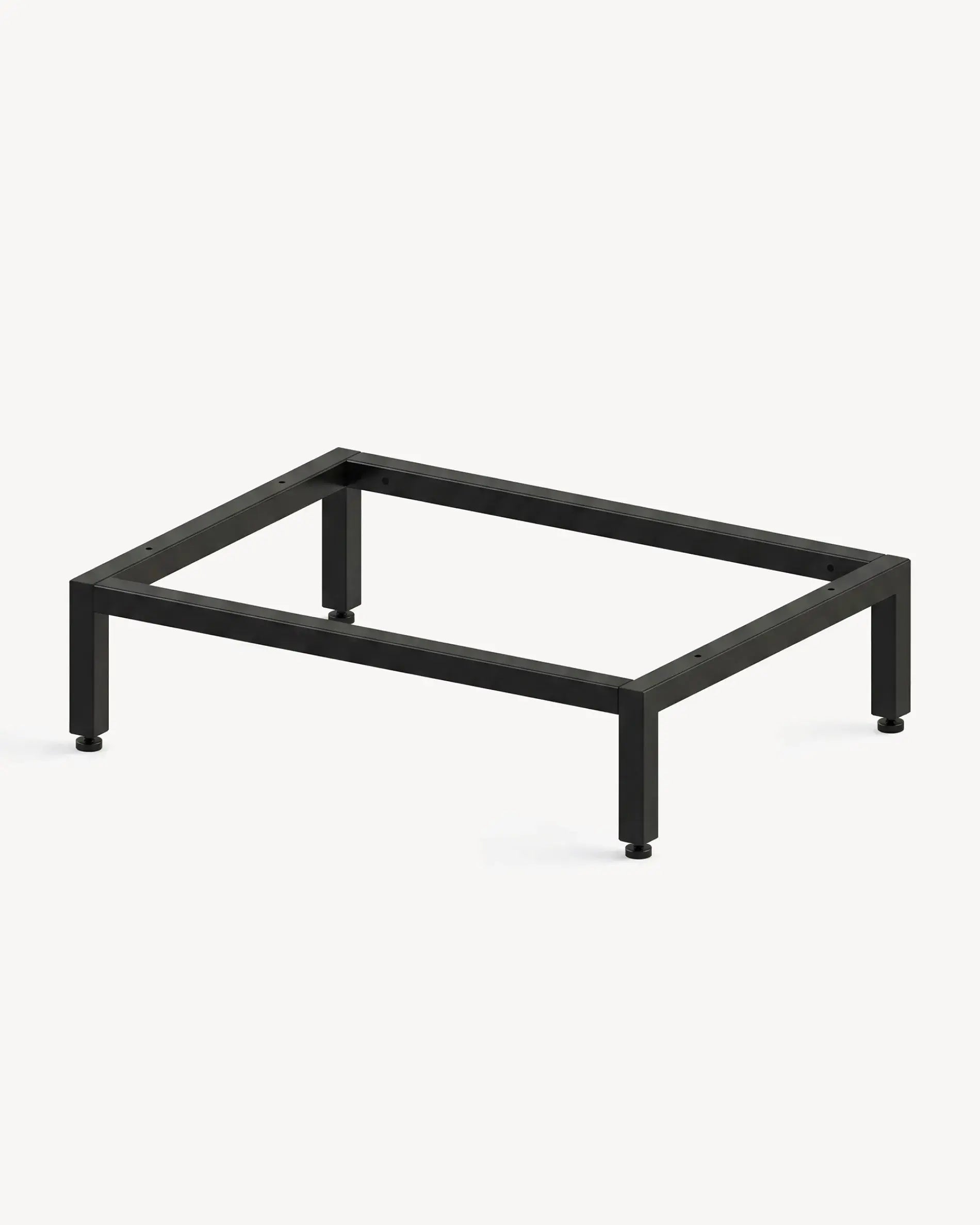 Black PILOTIS base structure, corner assembly detail