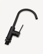Matte black PILOTIS tap, side view