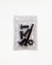 Bag of black domed head screws and hex nuts, PILOTIS screw kit