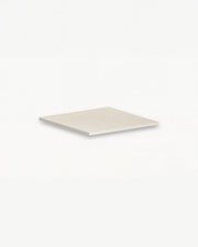 Cream beige corner shelf PILOTIS, isolated packshot on white background
