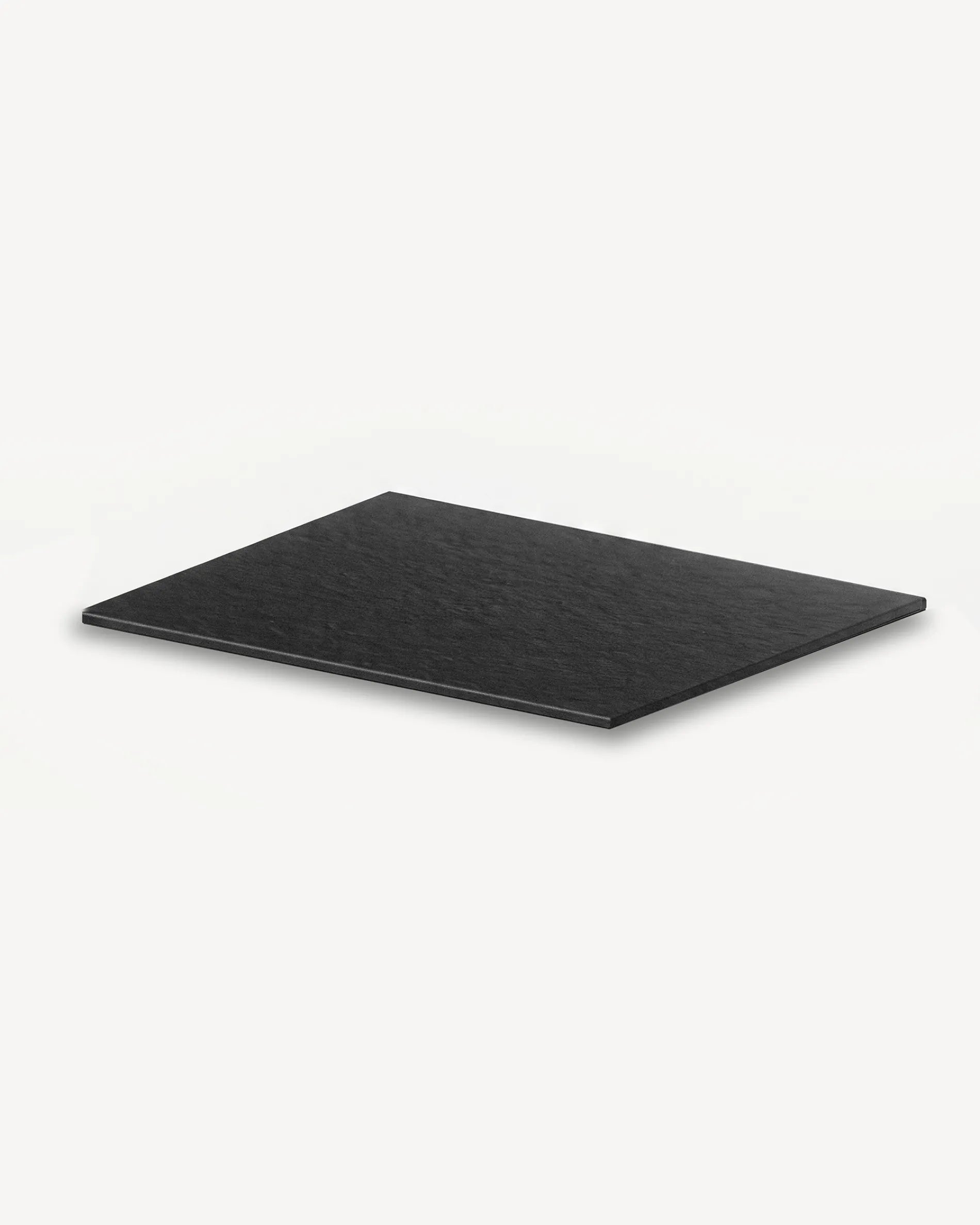 Black tray for Kamado PILOTIS module with cut-out for barbecue, isolated packshot on white background