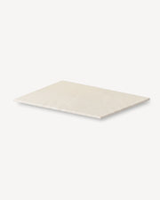 Beige cream tray for Kamado PILOTIS module with cut-out for barbecue, isolated packshot on white background