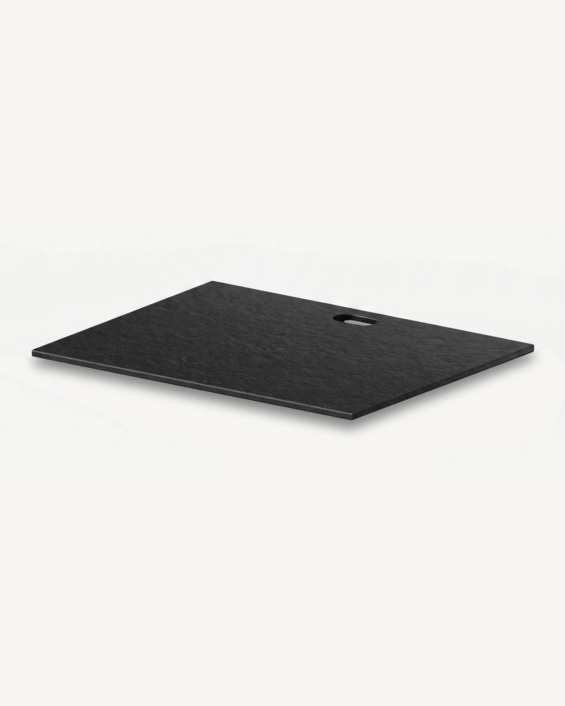Black tray for Plancha PILOTIS module with cut-out for plancha, isolated packshot on white background
