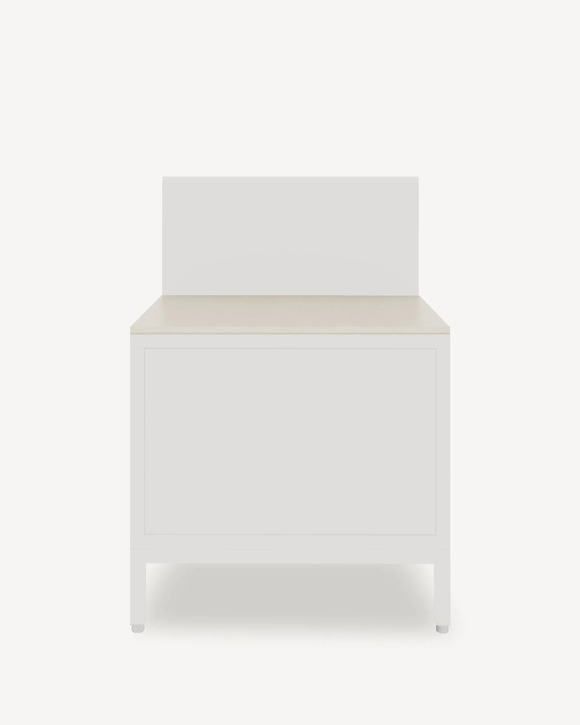 PILOTIS Plancha Module with Tray and Cream Beige Front, packshot on white background
