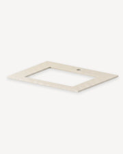 Beige cream frame for the PILOTIS Sink Module tray with cut-out for basin, isolated packshot on white background
