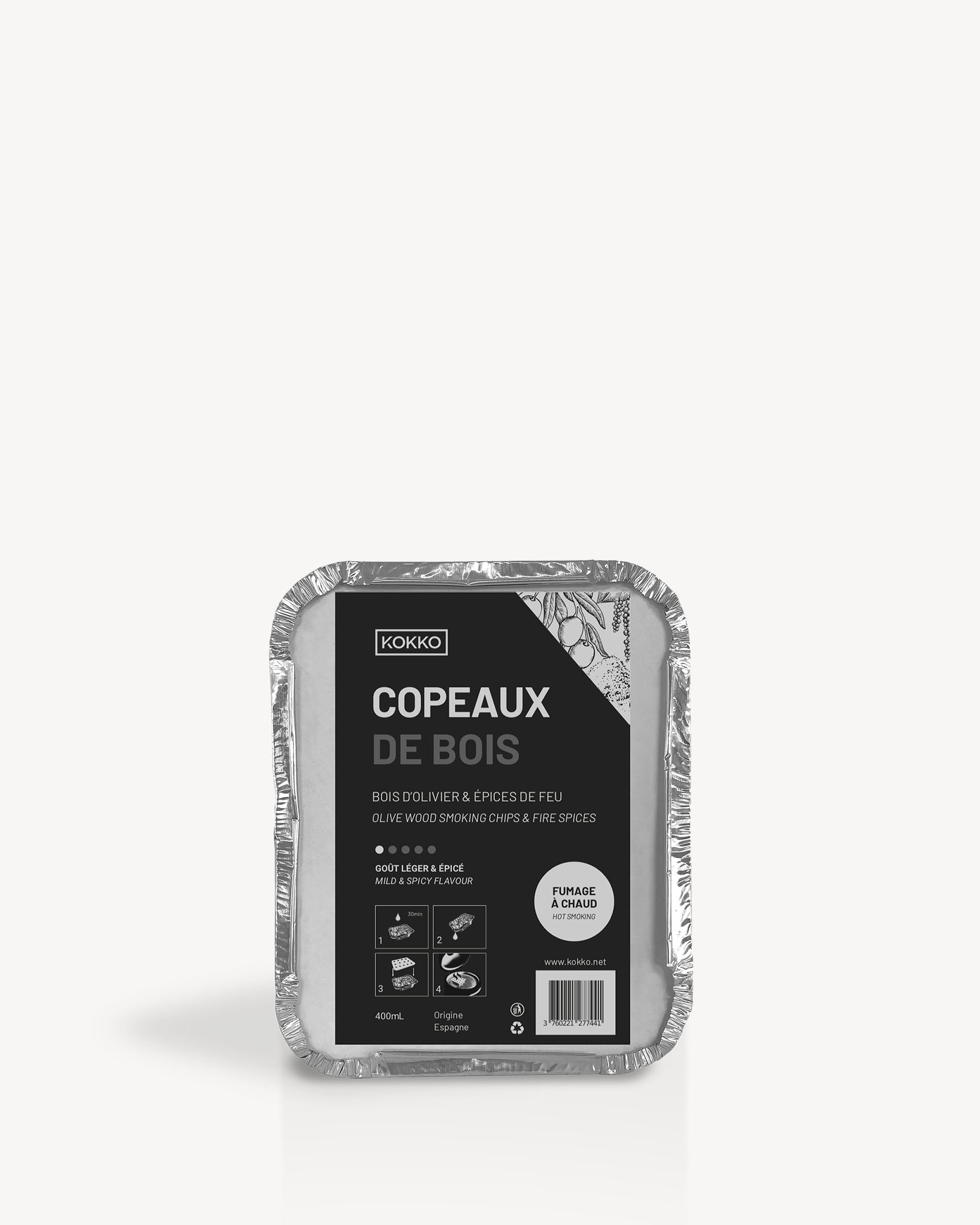 Boite de copeaux de bois pour fumage à chaud - olivier