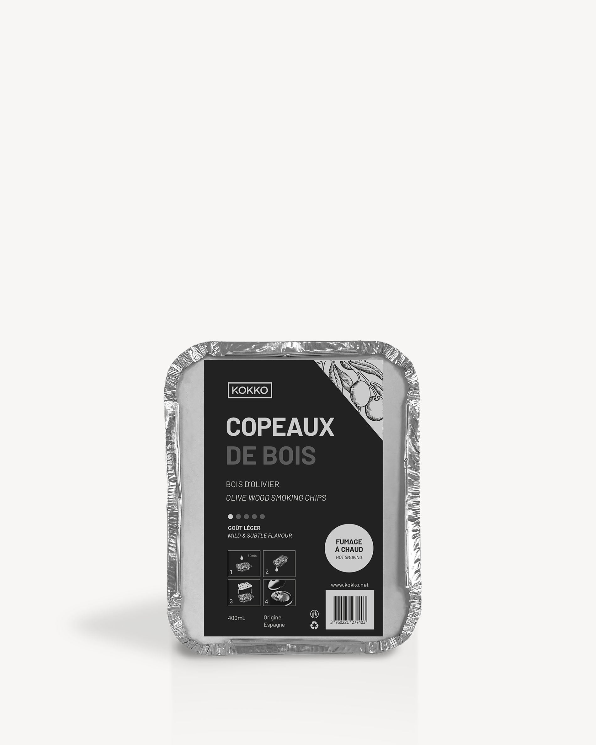 Boite de copeaux de bois pour fumage à chaud - olivier