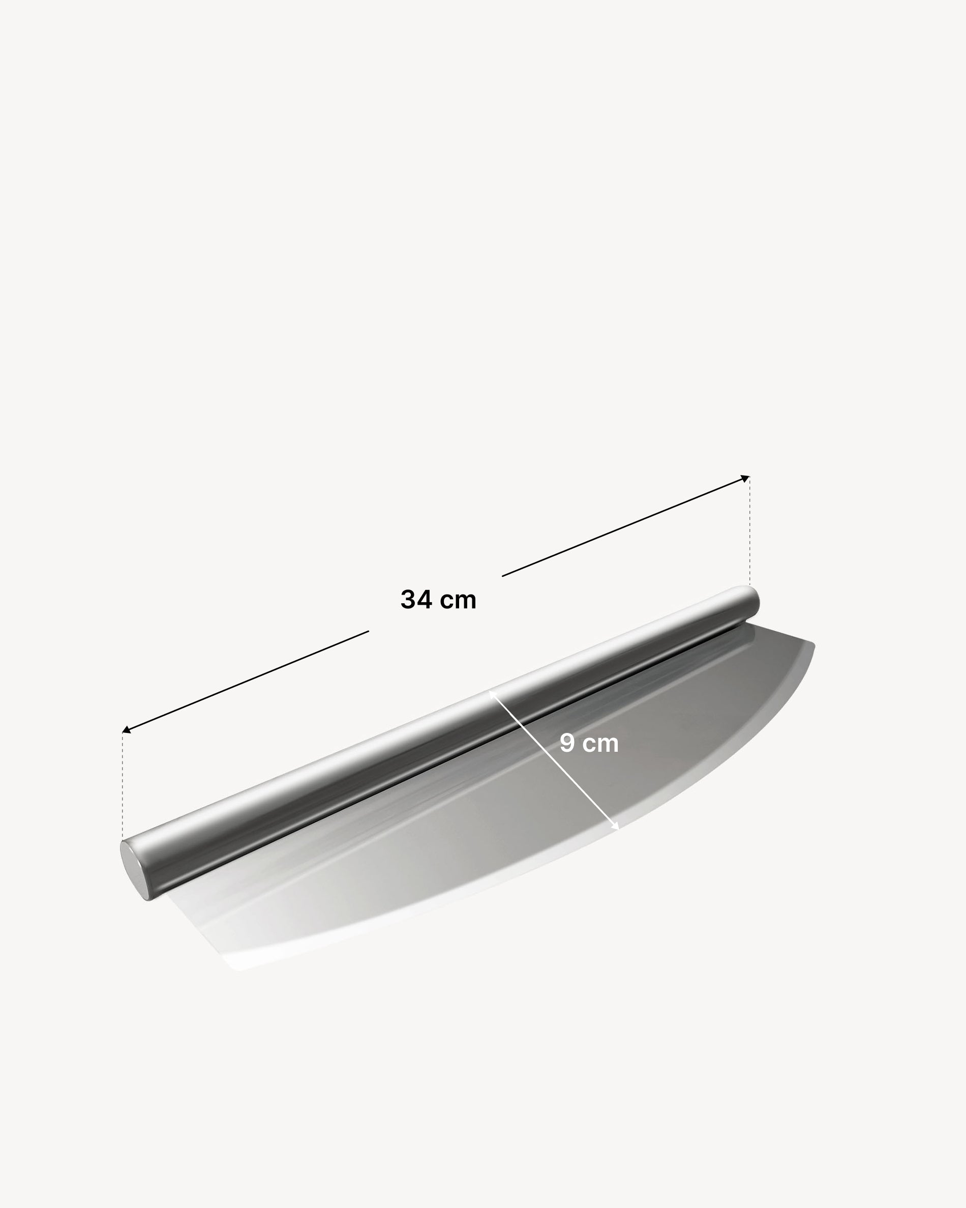 Stainless steel pizza cutter