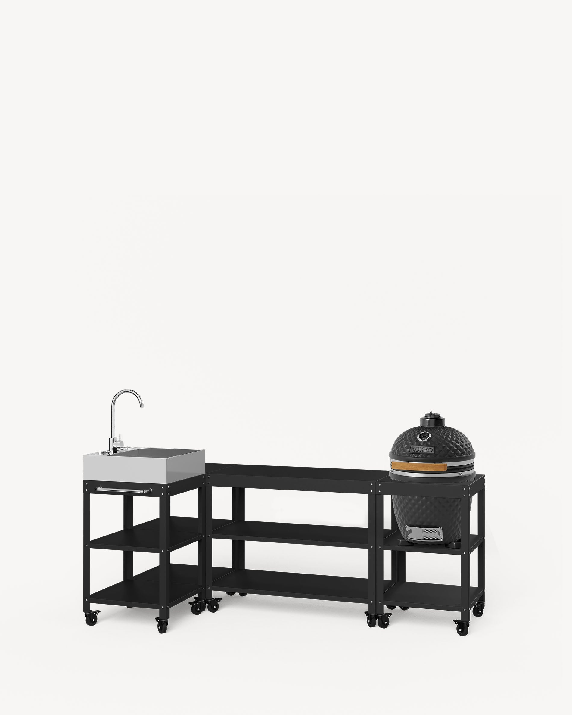 Metal side tables for Kokko kamado