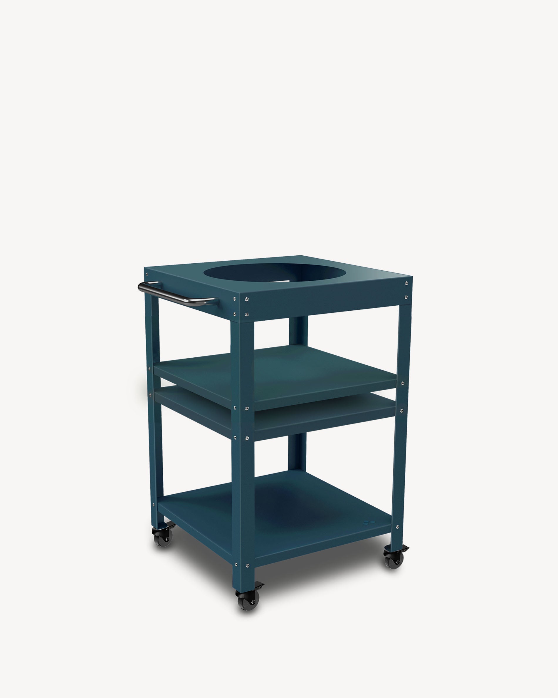 Ocean blue metal side table for Little Kokko 13''