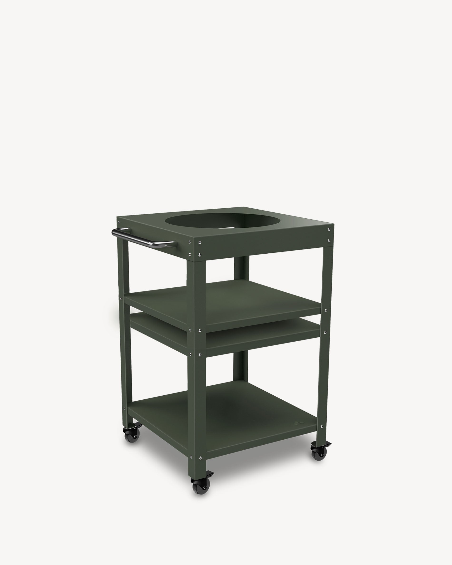 Olive green metal cart for Little Kokko 13''