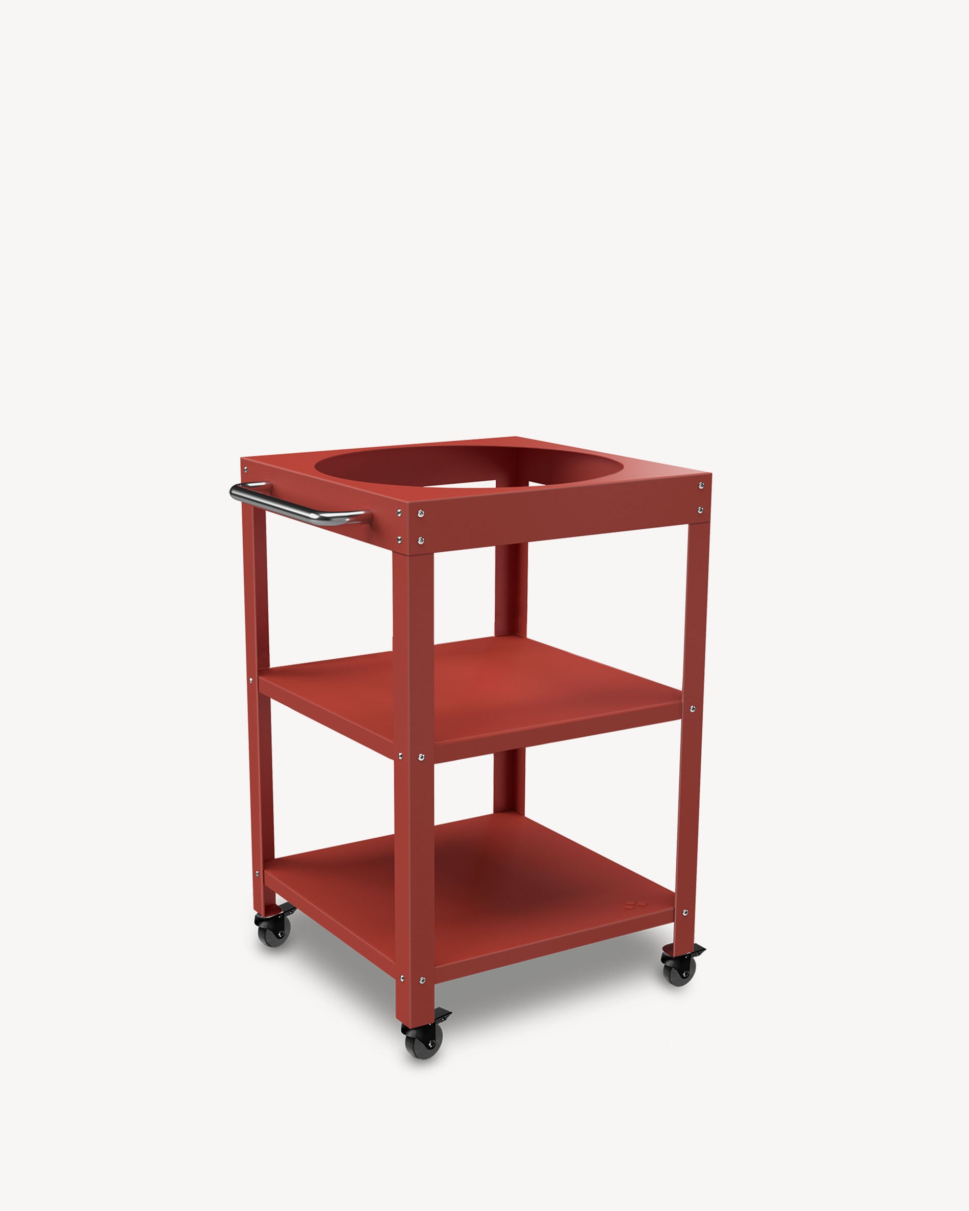 Red metal side table for Kokko L 18''