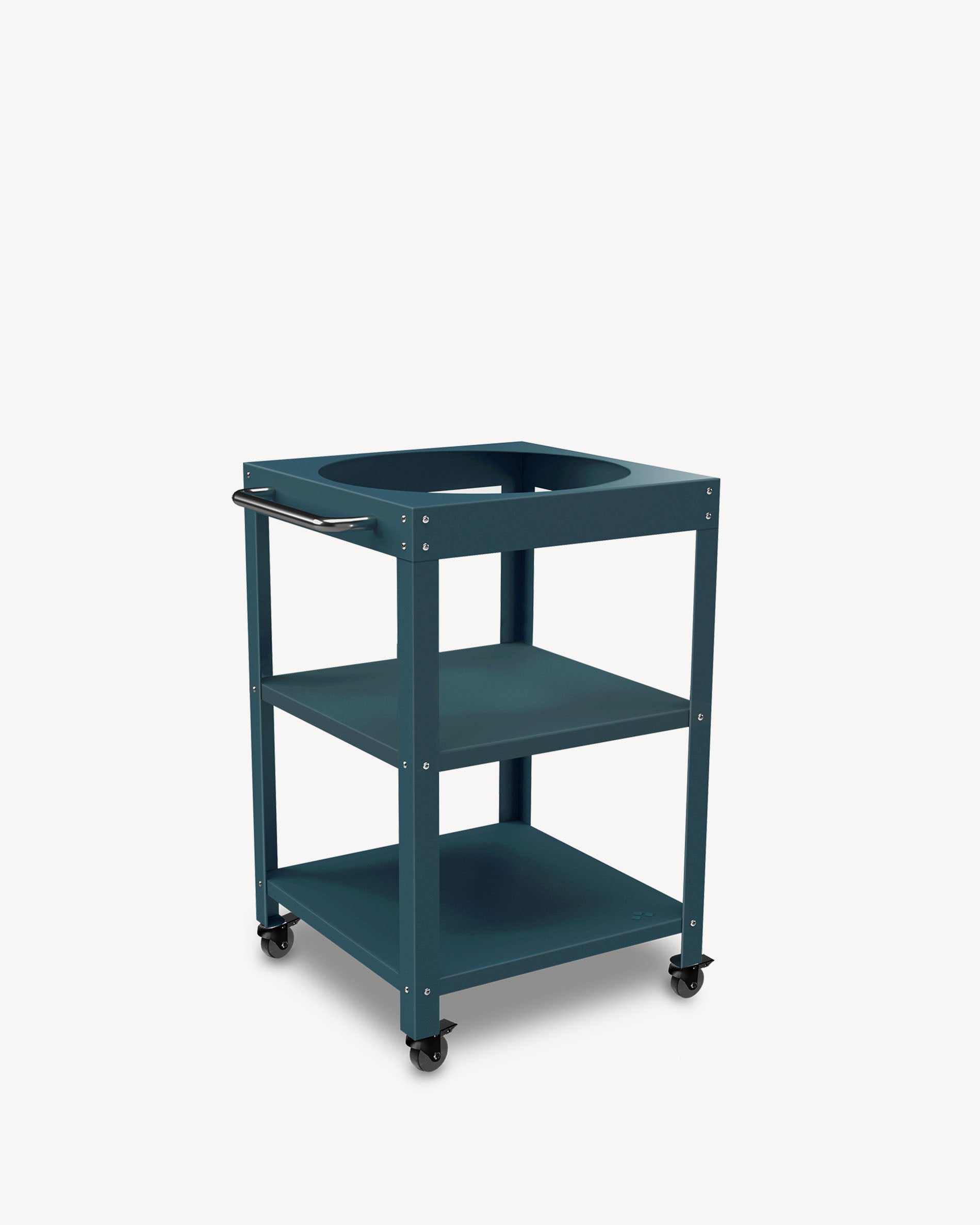 Ocean blue metal side table for Kokko L 18''