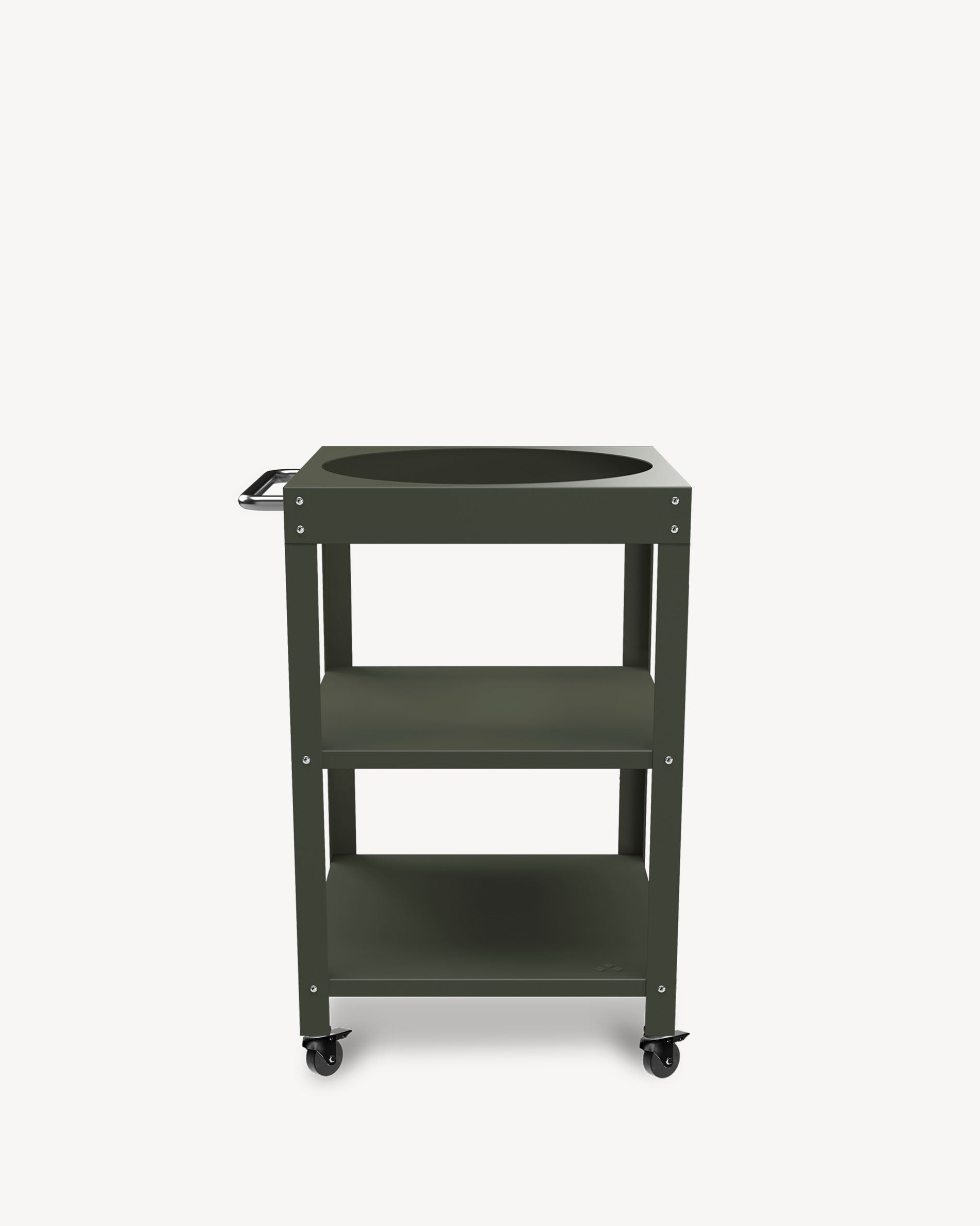 Olive green metal cart for Kokko L 18''