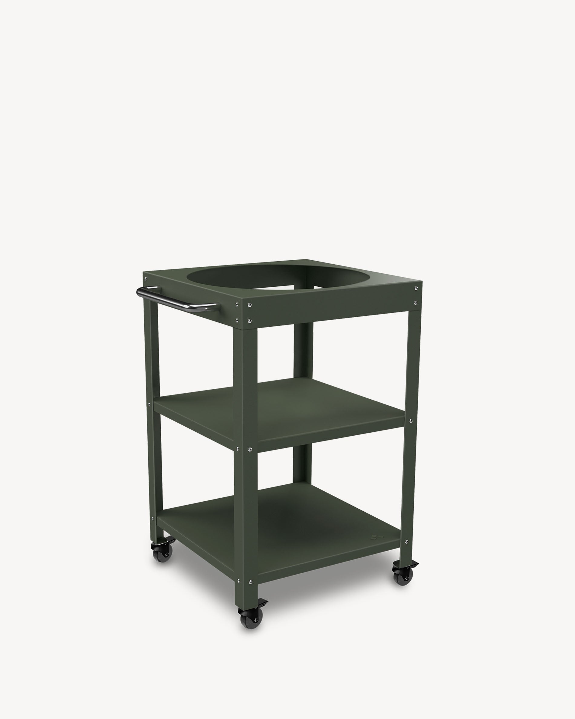 Olive green metal side table for Kokko L 18''