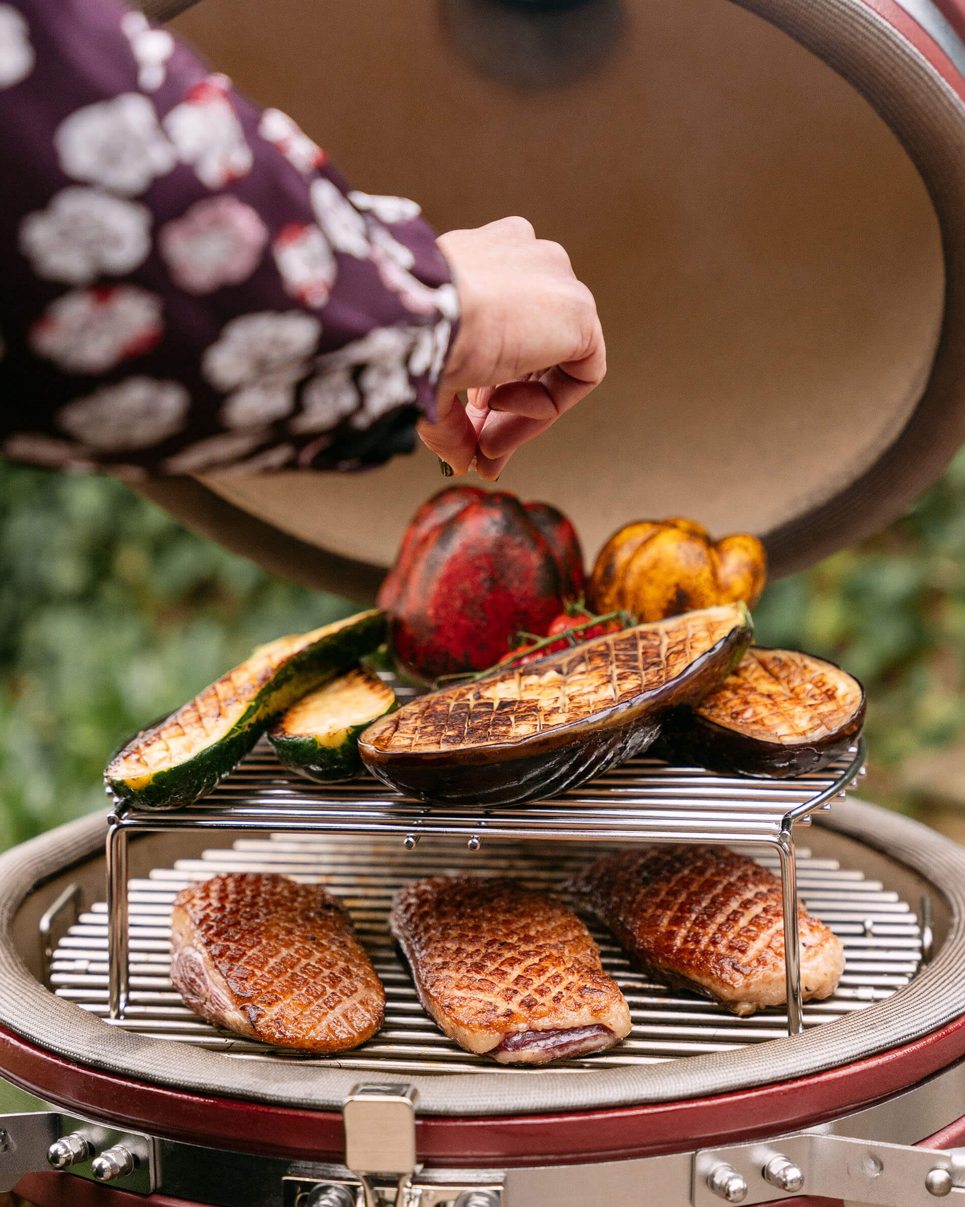 Stainless steel cooking grate extension