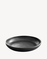 Large round Chamba black clay dish