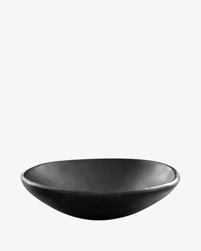 Large Chamba Black Clay Coupe Bowl Ø30cm