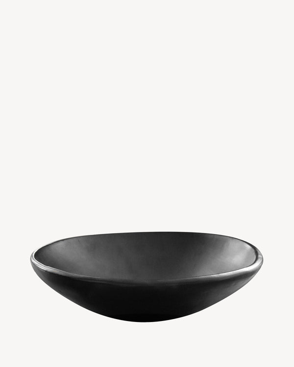 Large Chamba Black Clay Coupe Bowl Ø30cm