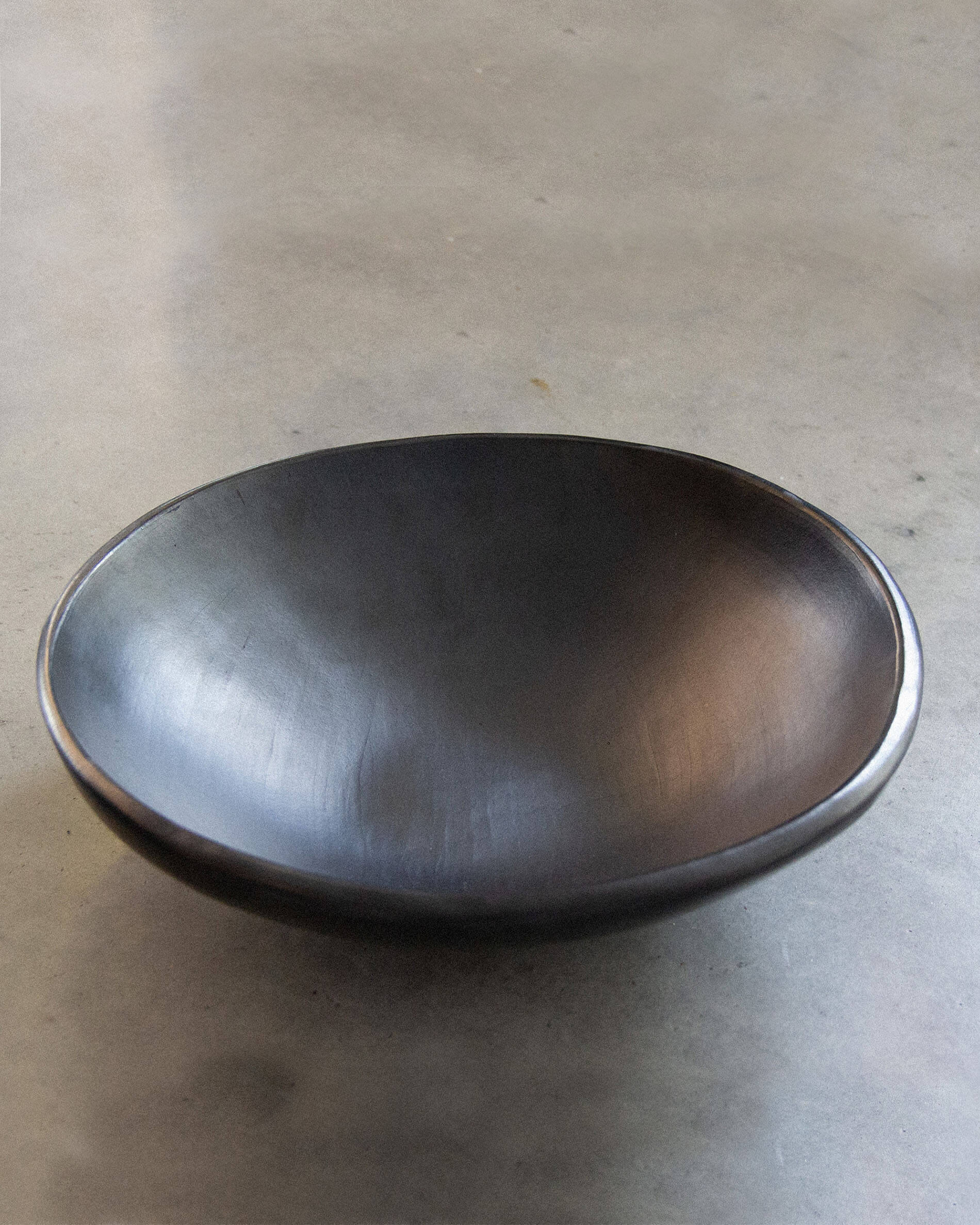 Large Chamba black clay bowl