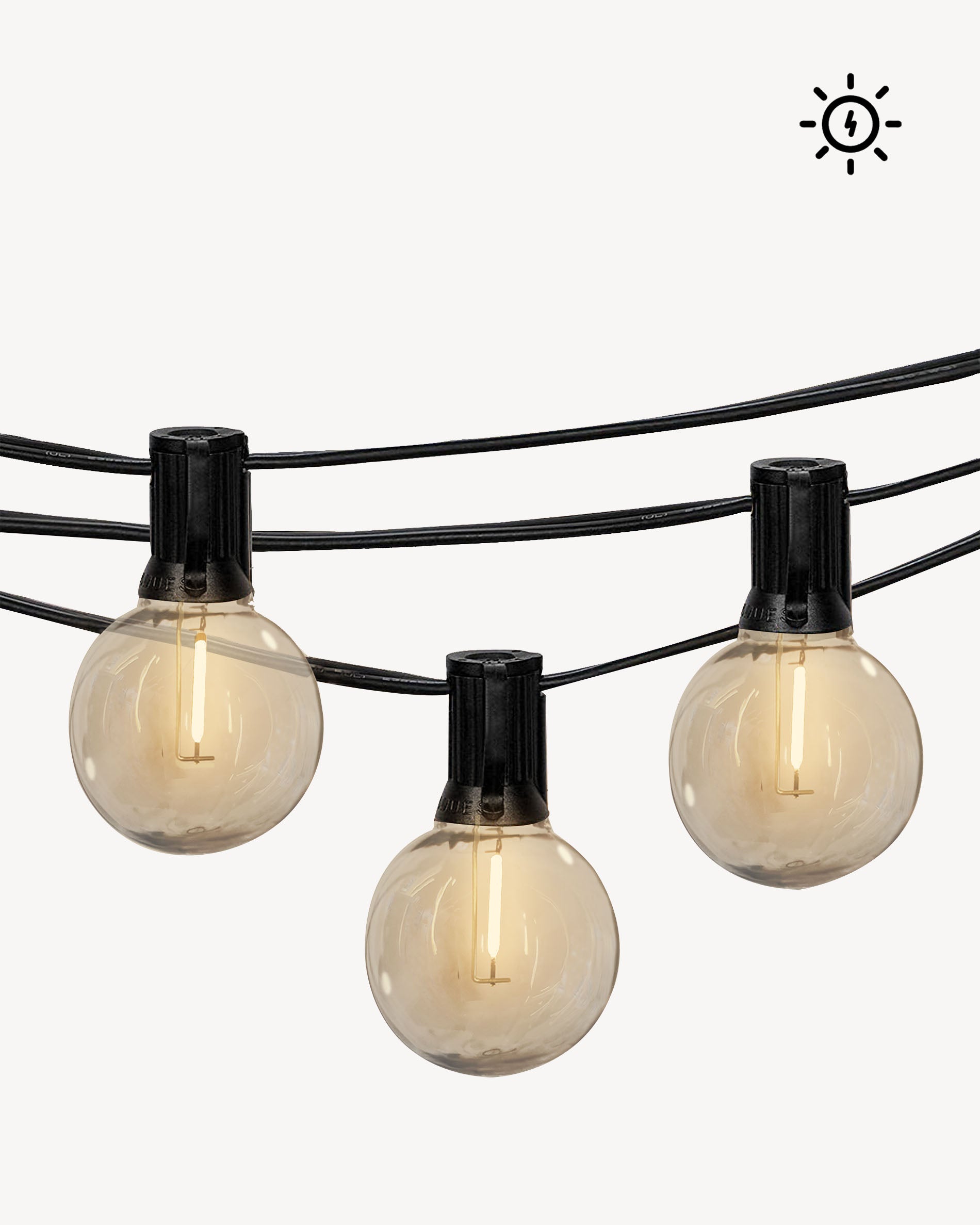 Solar filament string lights