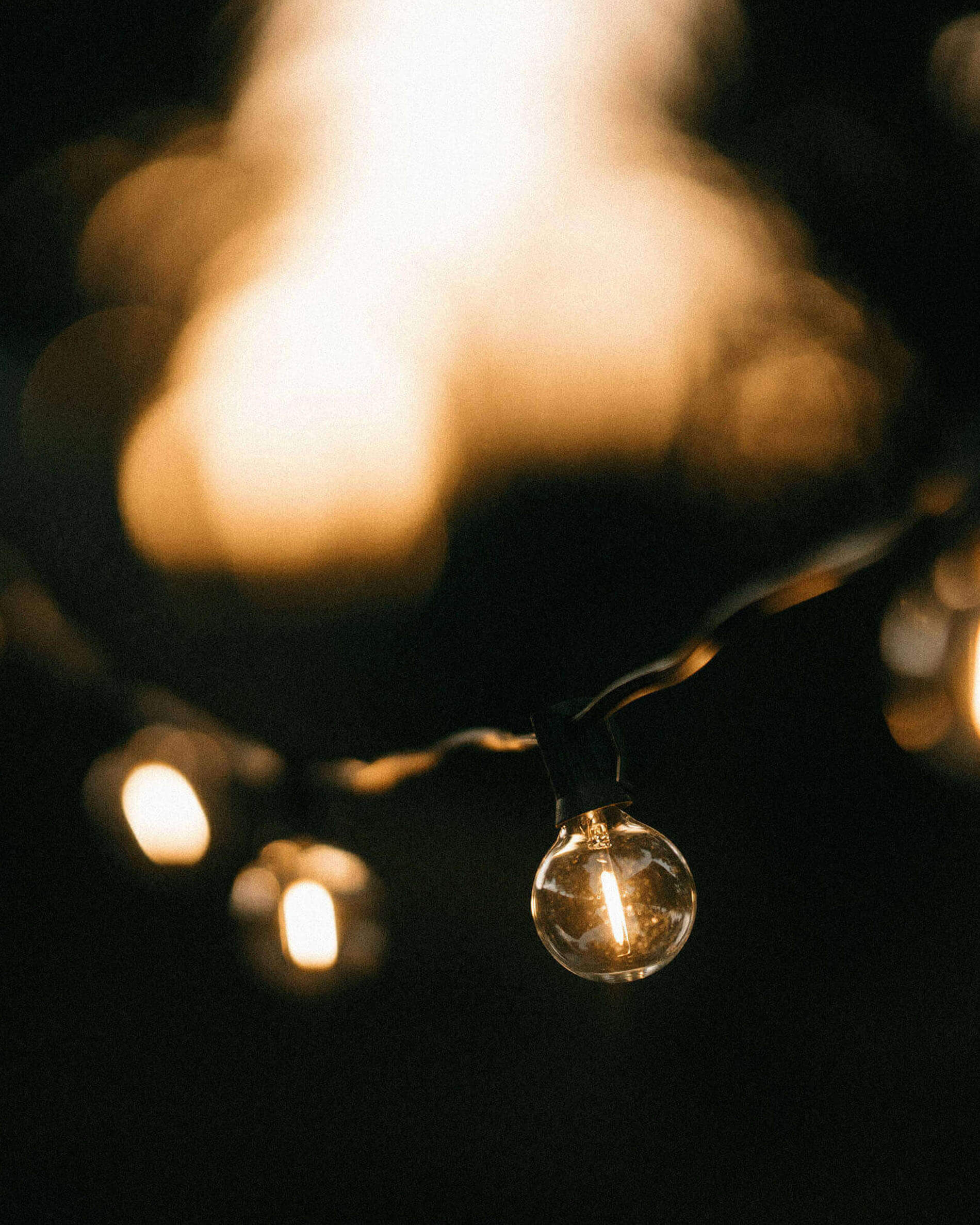 Filament string lights