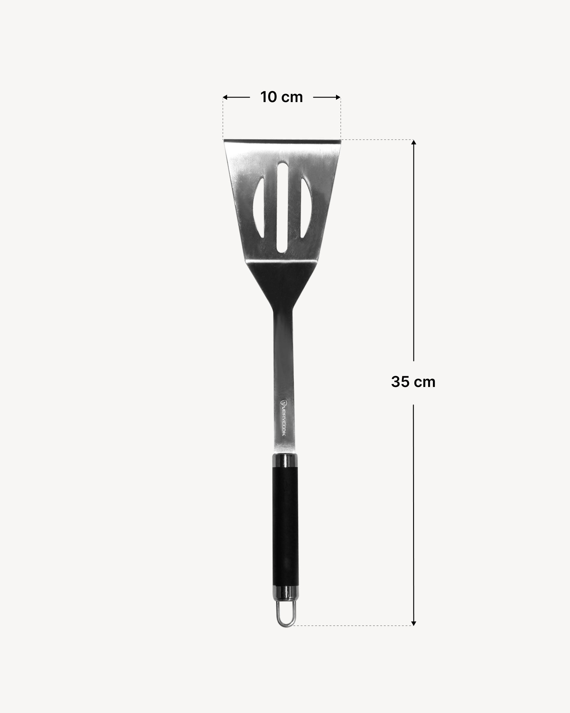 Long stainless steel spatula