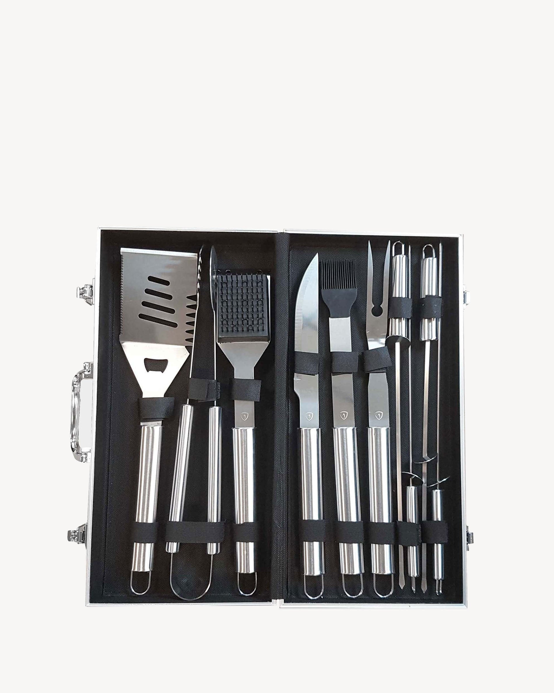 Set of 10 stainless steel utensils