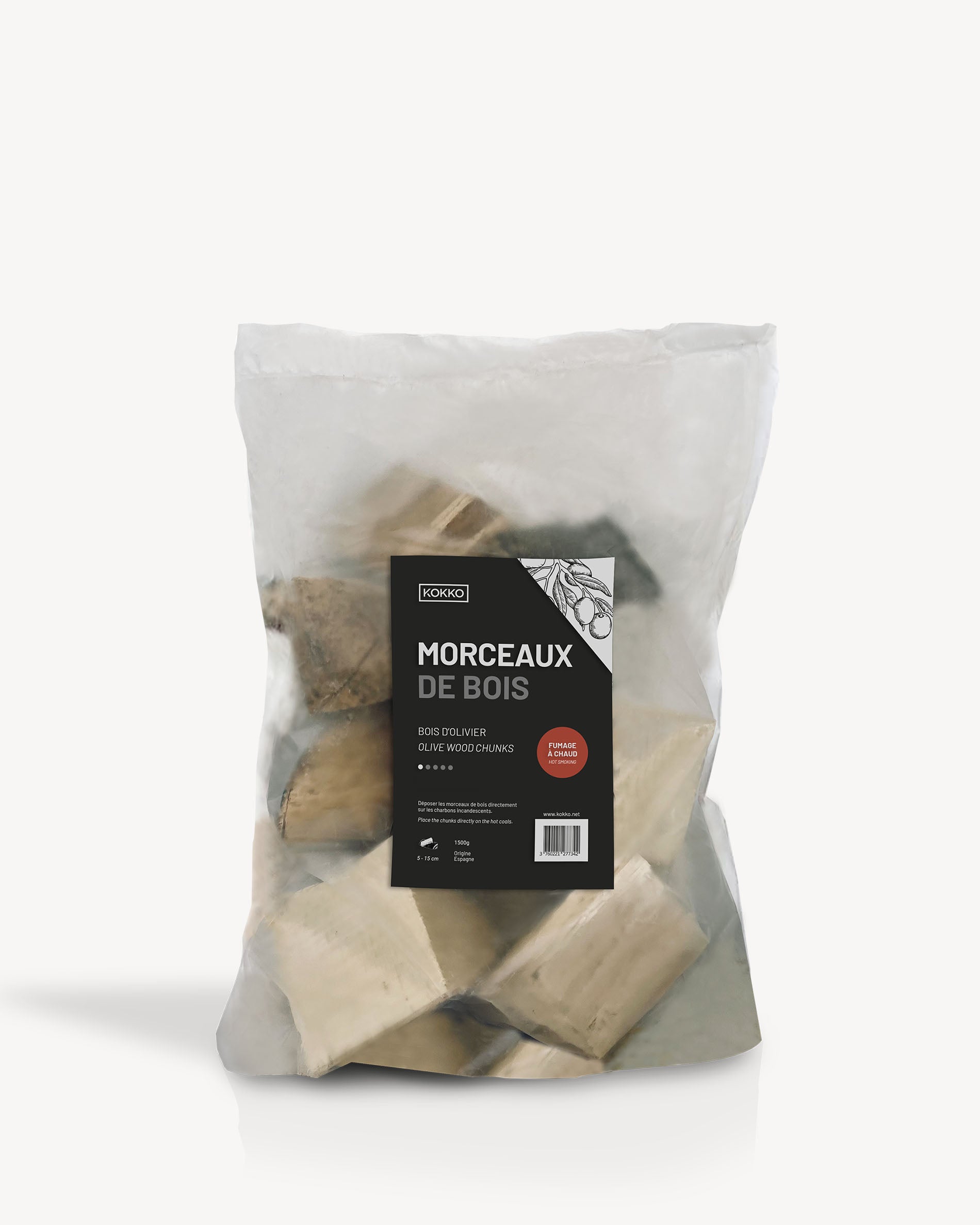 Wood chunks for hot smoking – olive
