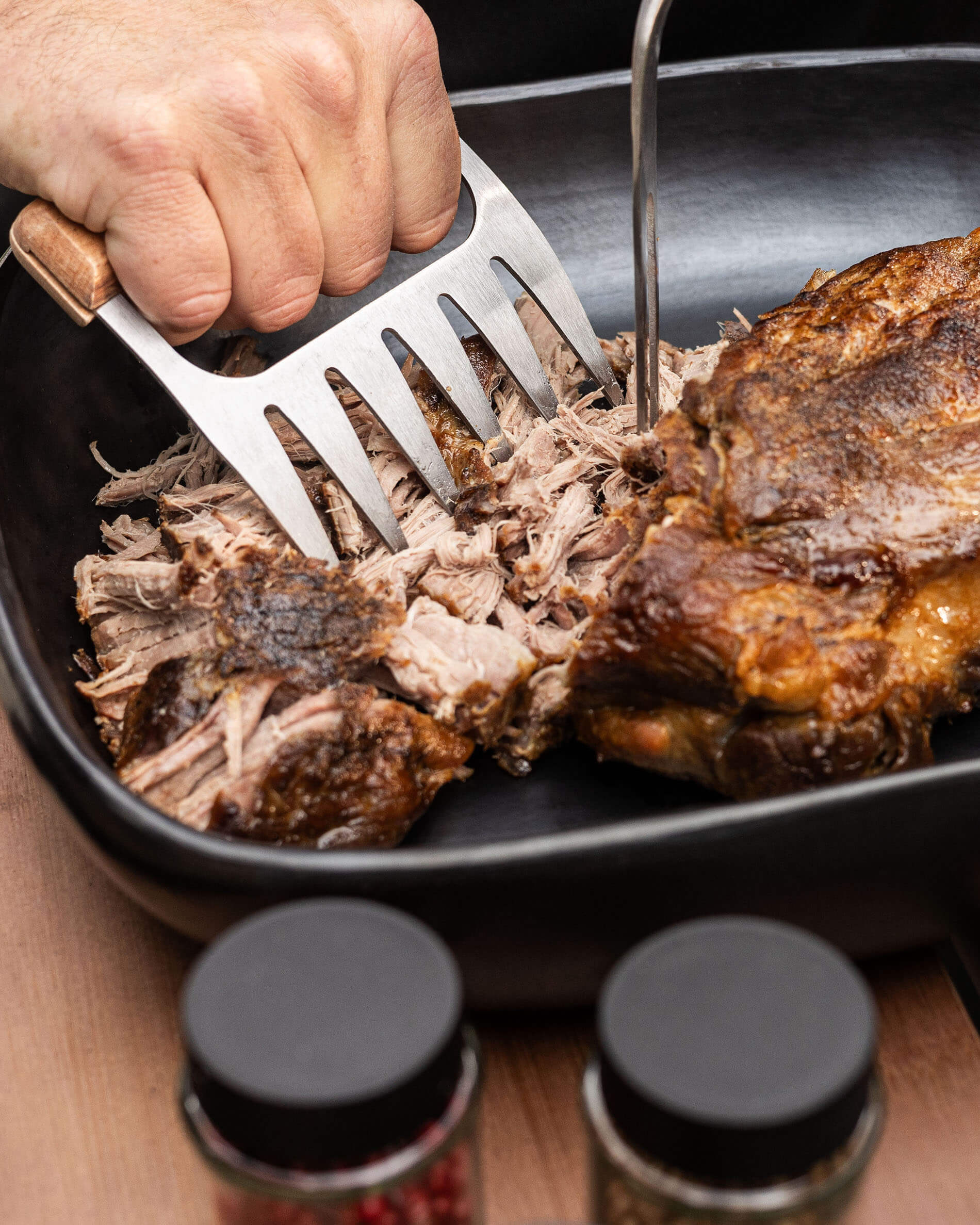 pair of meat claws with meat