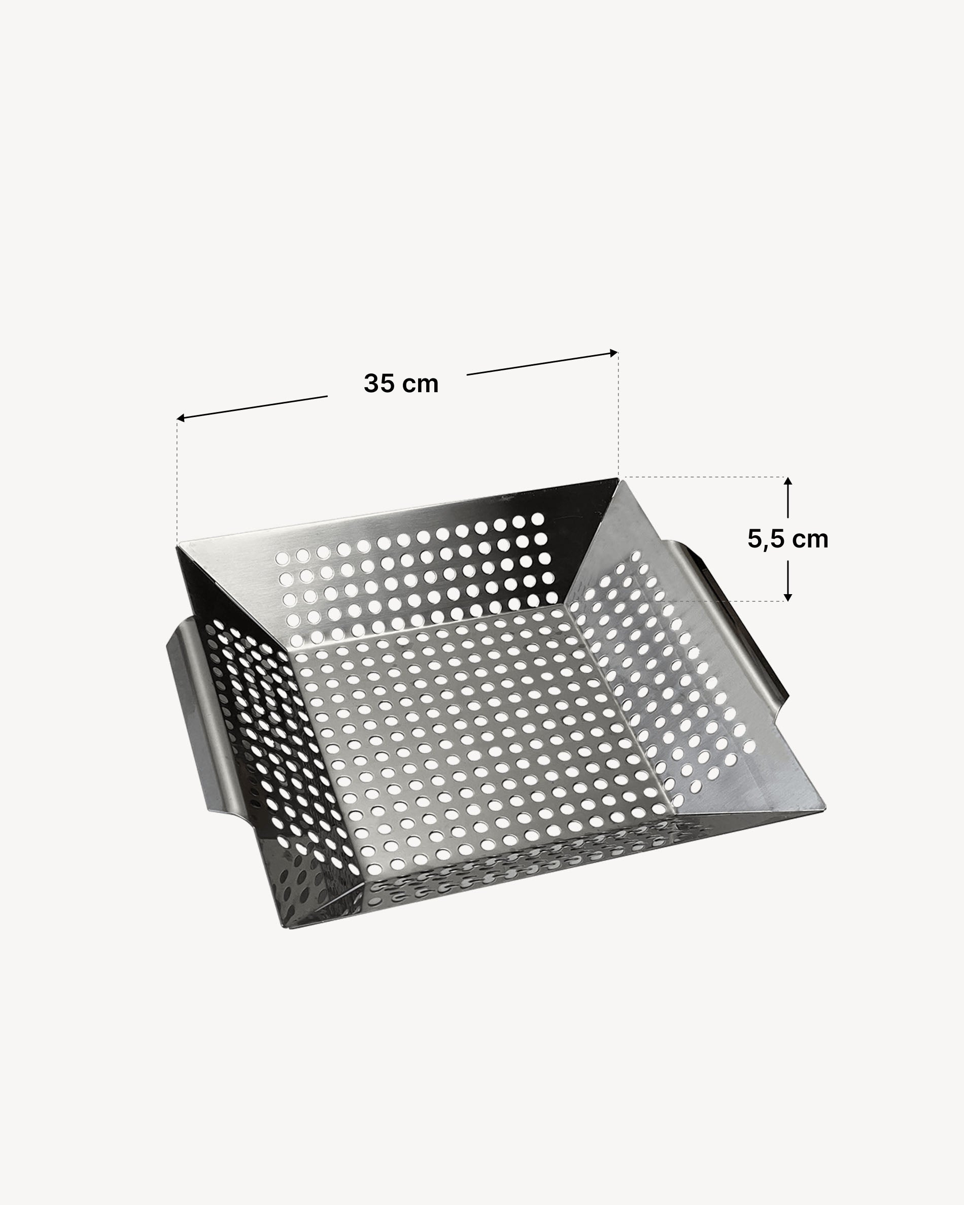 Stainless steel vegetable grilling basket