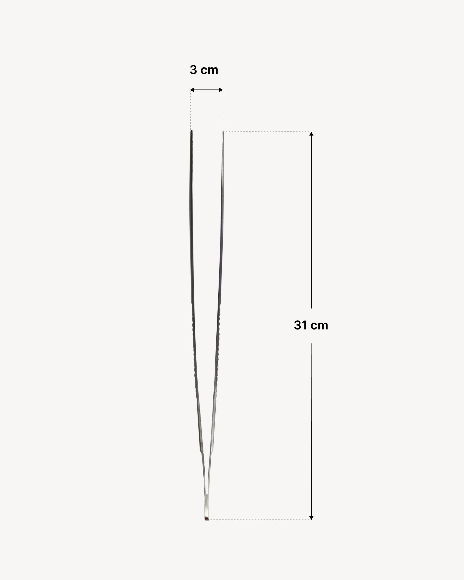Stainless steel tongs dimensions