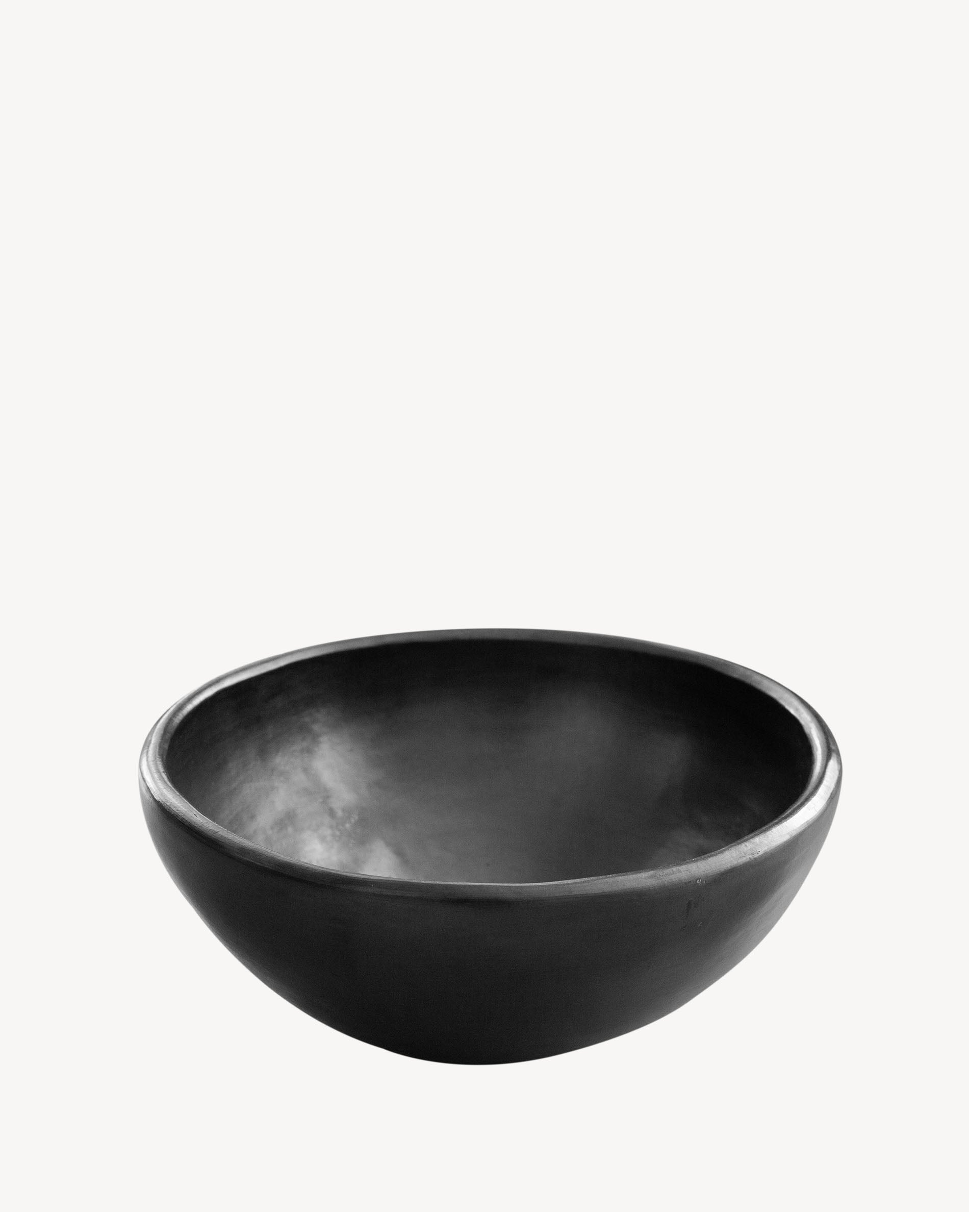 Chamba black clay salad bowl