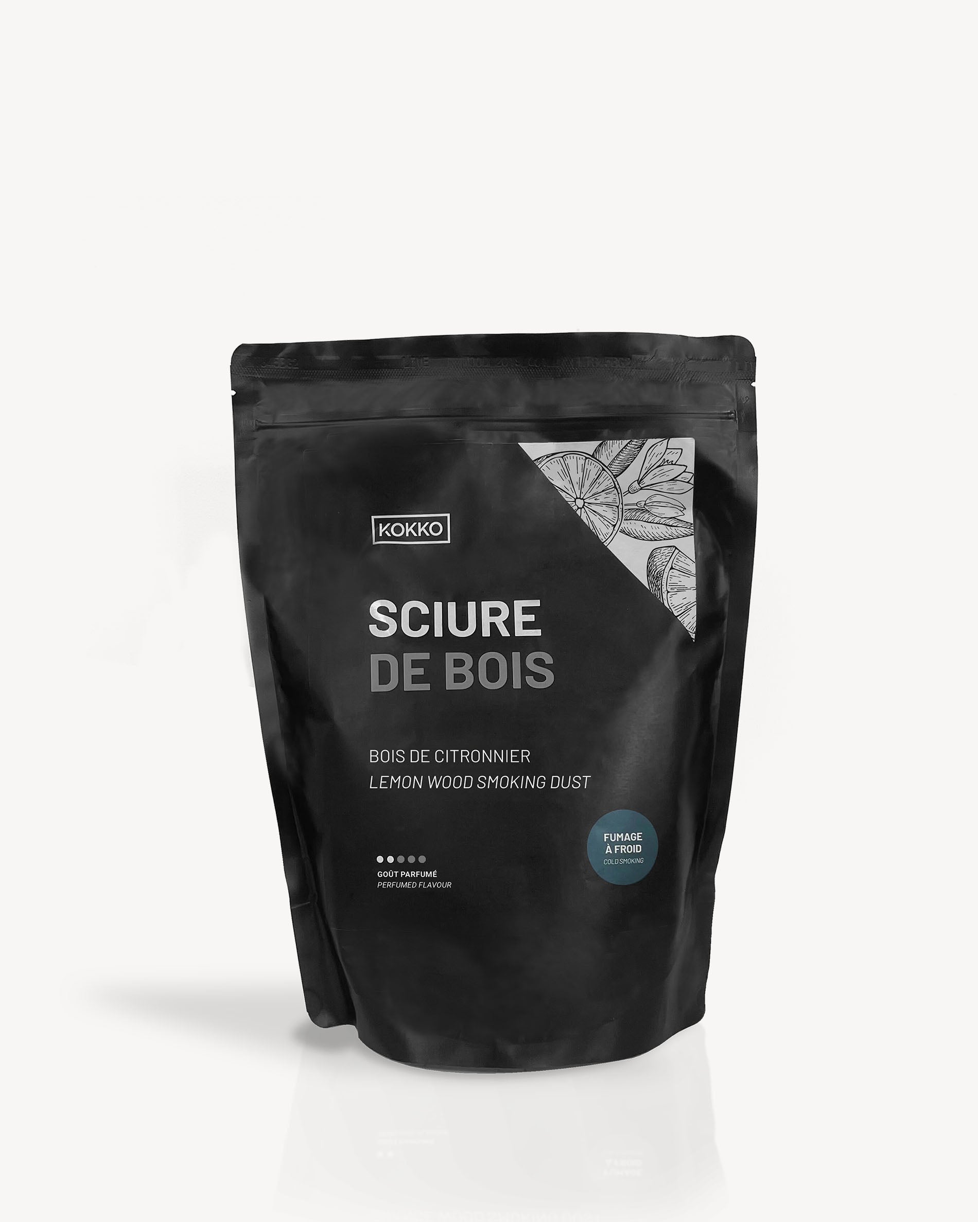 Wood chips for cold smoking – lemon tree