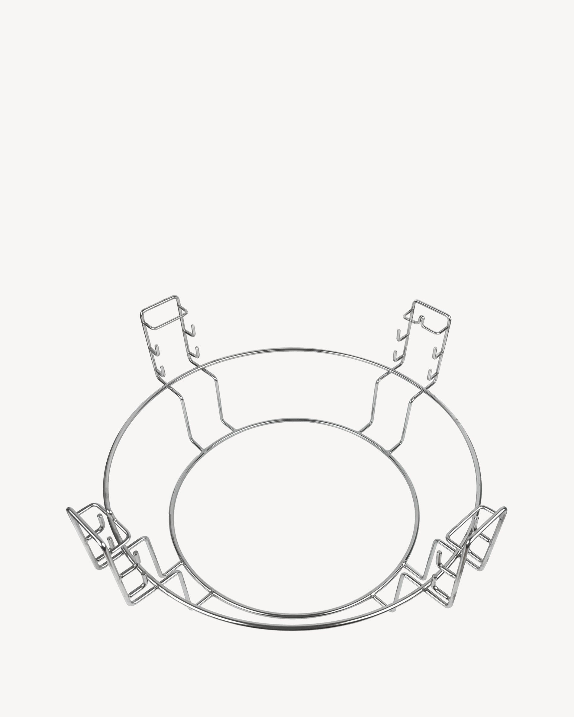 Stainless steel cooking grate holder compatible with Kokko kamado.