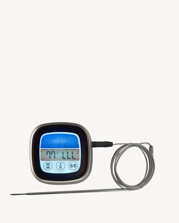 Barbecue thermometer with probe